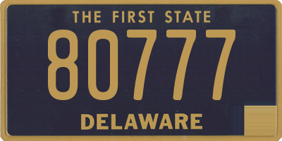 DE license plate 80777