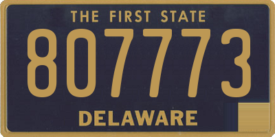 DE license plate 807773