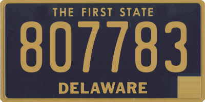 DE license plate 807783