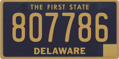 DE license plate 807786