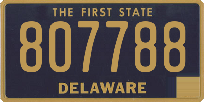 DE license plate 807788