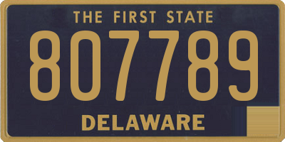 DE license plate 807789