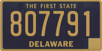 DE license plate 807791