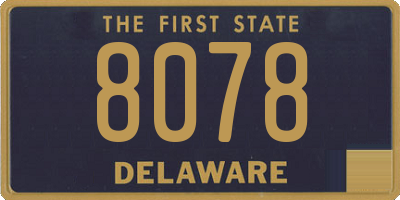 DE license plate 8078