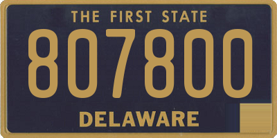 DE license plate 807800