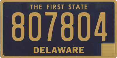 DE license plate 807804