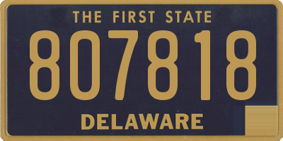 DE license plate 807818