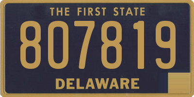DE license plate 807819