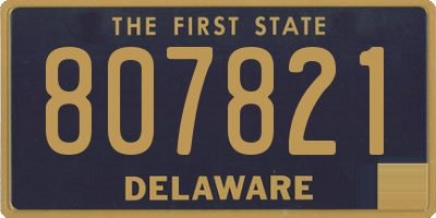 DE license plate 807821