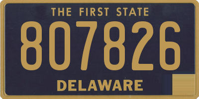 DE license plate 807826