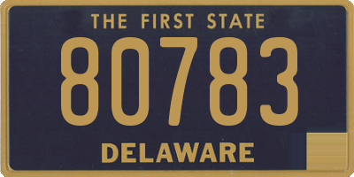 DE license plate 80783