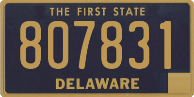 DE license plate 807831