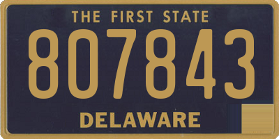 DE license plate 807843