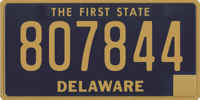 DE license plate 807844