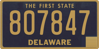 DE license plate 807847