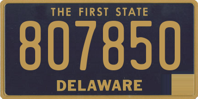 DE license plate 807850