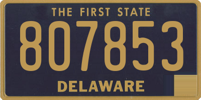 DE license plate 807853