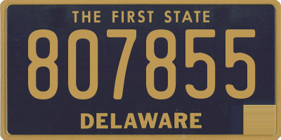 DE license plate 807855