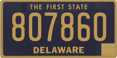 DE license plate 807860