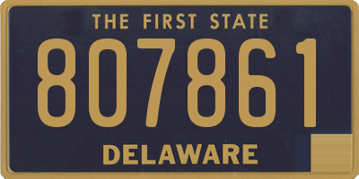 DE license plate 807861