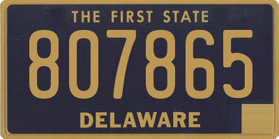 DE license plate 807865