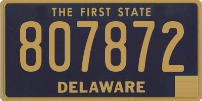DE license plate 807872