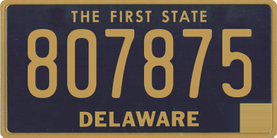 DE license plate 807875