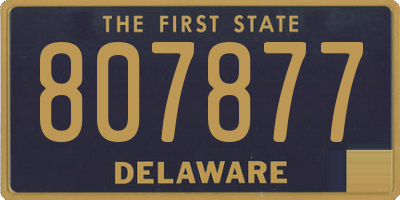 DE license plate 807877