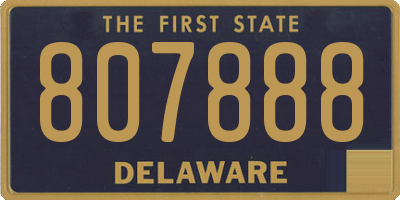 DE license plate 807888