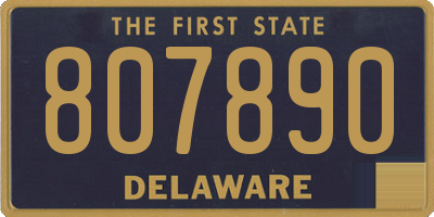 DE license plate 807890