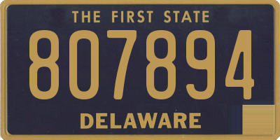 DE license plate 807894