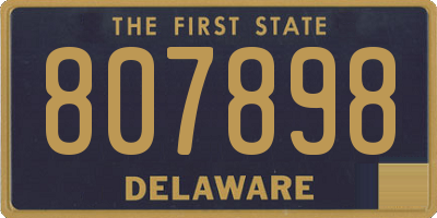 DE license plate 807898