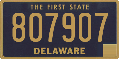 DE license plate 807907