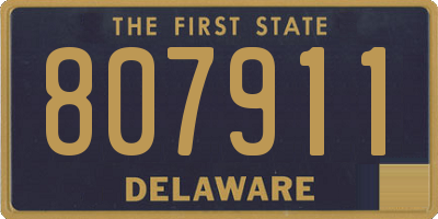 DE license plate 807911