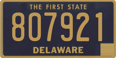 DE license plate 807921