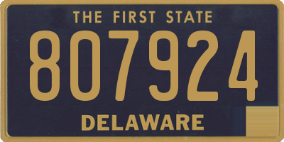 DE license plate 807924