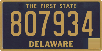 DE license plate 807934