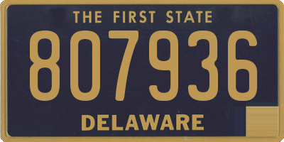 DE license plate 807936