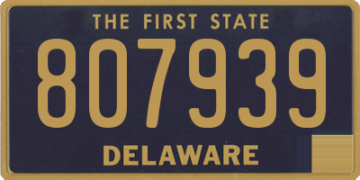 DE license plate 807939