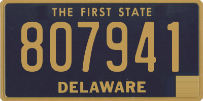 DE license plate 807941