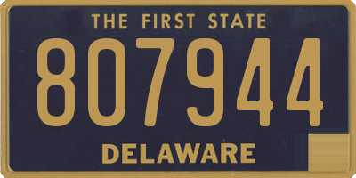 DE license plate 807944