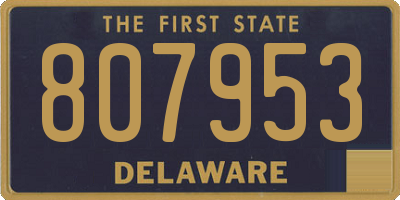 DE license plate 807953