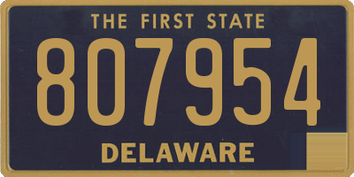 DE license plate 807954