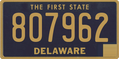 DE license plate 807962