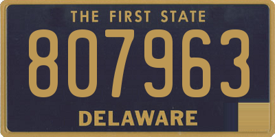 DE license plate 807963