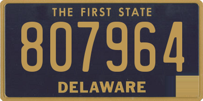 DE license plate 807964