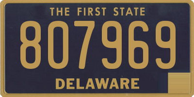 DE license plate 807969