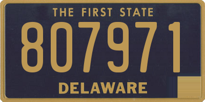 DE license plate 807971