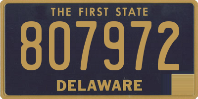 DE license plate 807972