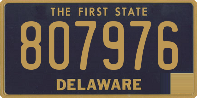 DE license plate 807976